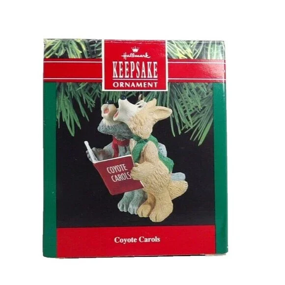 Hallmark Keepsake Christmas Tree Ornament Coyote Carols 1990 Vintage Singing - Picture 10 of 15